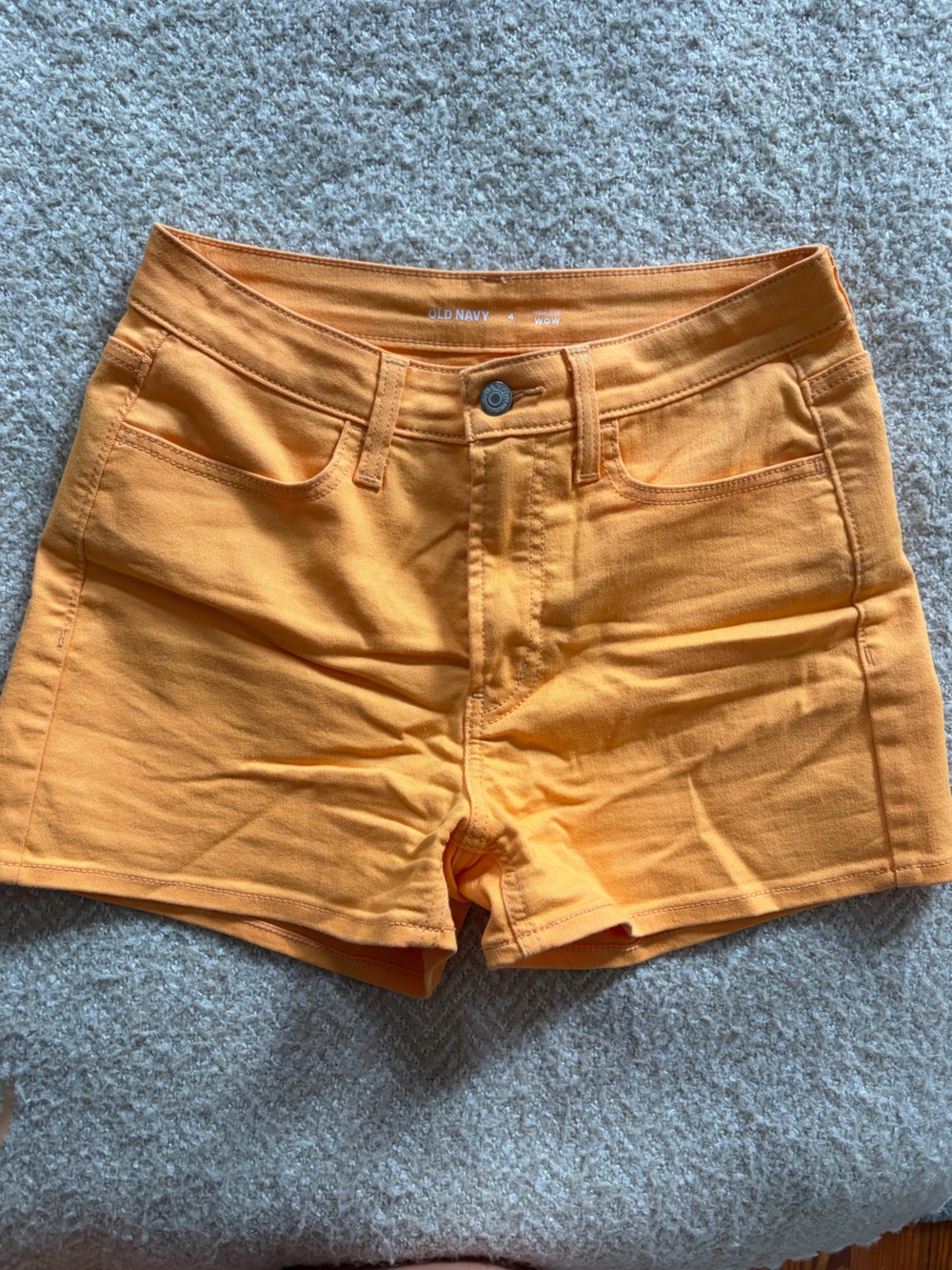 Old Navy Women's Orange Denim-Style Shorts